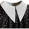 Rubies - Costume Wednesday Addams Divisa Scolastica per ragazze, vestito stampato con collo, Taglia M (9/10 anni)