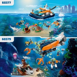 LEGO - City Batiscafo Artico, Barca con Mini-Sottomarino e Animali Marini come Squalo, Granchio, Tartaruga e Manta, Set Immersio