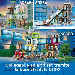 LEGO - City Skate Park Urbano, con Bicicletta BMX Giocattolo, Skateboard, Monopattino, Rollerblade e 4 Minifigure per le Acrobaz