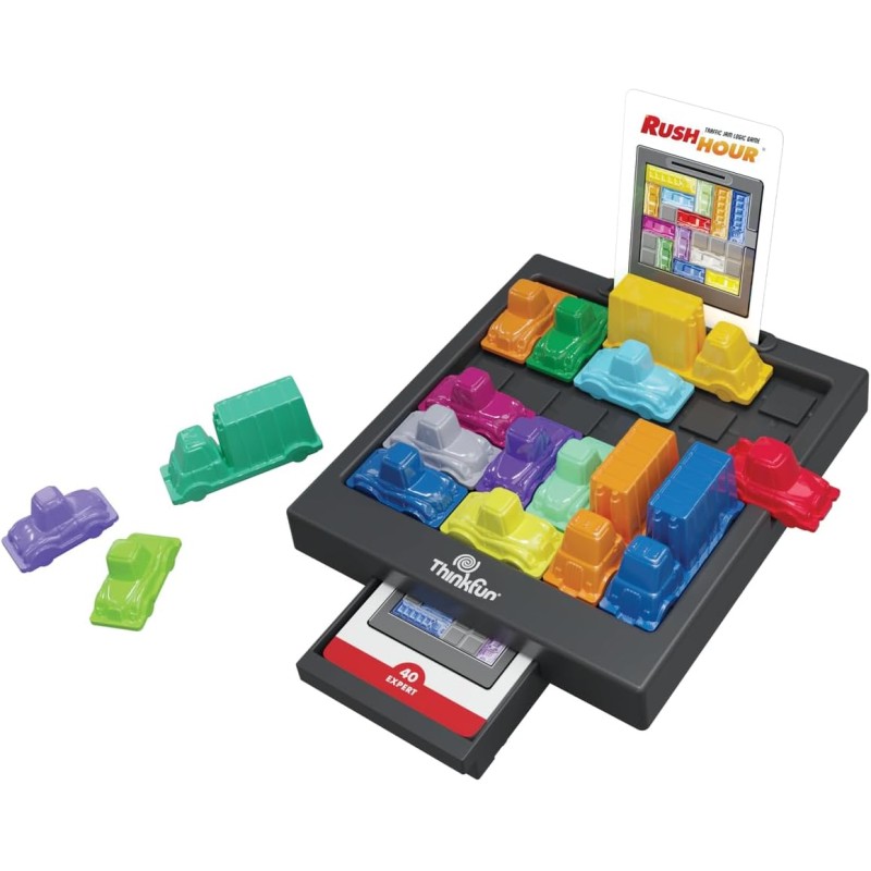 ThinkFun Rush Hour Deluxe: Il Rompicapo Del Traffico! Gioco Di Logica In Italiano Con Auto Metallizzate, 60 Sfide, Per Bambini E Ragazzi 8+ Anni - 2