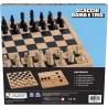 Editrice Giochi - Giochi da Tavolo Classici, Scacchi Dama e Tris, Scacchiera in Legno 3 in 1, Scacchiera Professionale