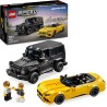 LEGO Speed Champions Mercedes-AMG G 63 e Mercedes-AMG SL 63, 2 Modellini di Auto da 10 Anni con Minifigure di Piloti, Regalo di 
