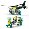 LEGO City Elicottero di Soccorso di Emergenza, Playset con Veicolo Giocattolo da Costruire con Rotori, Stiva, Verricello Funzion