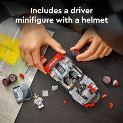 LEGO Speed Champions Audi S1 e-tron quattro, auto giocattolo da corsa, modello Audi costruibile per bambini, auto giocattolo ros