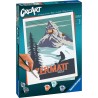 Ravensburger - CreArt Zermatt in Svizzera, Kit per Dipingere con i Numeri, Contiene Tavola Prestampata 24x30 cm, Pennello, Color