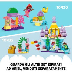 LEGO DUPLO | Disney Il Chiosco del Caffè di Ariel e Flounder, Giocattolo della Sirenetta da Costruire, Giochi Educativi da 2 Ann