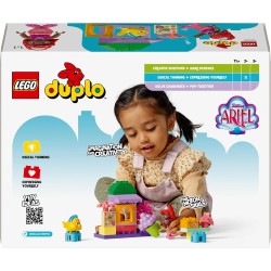 LEGO DUPLO | Disney Il Chiosco del Caffè di Ariel e Flounder, Giocattolo della Sirenetta da Costruire, Giochi Educativi da 2 Ann