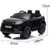 ATAA Range Rover Evoque 12v - Nero - Macchina elettrica per Bambini e Bambine Range Rover Evoque 12v e Due Motori con Comando pe