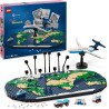 LEGO - Family 41838 Momenti di Viaggio, Mappa del Mondo Giocattolo con Aereo da Costruire e Supporto Foto, Gadged Idea Regalo