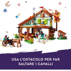 LEGO 41745 Friends La Scuderia di Autumn con 2 Cavalli Giocattolo, Carrozza e Accessori per  Equitazione, Fattoria con Animali
