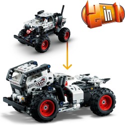 LEGO 42150 Technic Monster Mutt Monster Jam Dalmata, Set Monster Truck 2 in 1 con Pull-Back, Auto Offroad e Camion Giocattolo