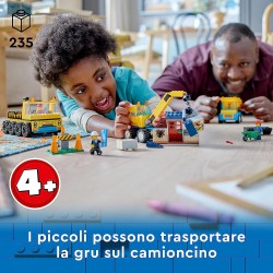 LEGO 60391 City Camion da Cantiere e Gru con Palla da Demolizione, Set con Veicoli Giocattolo da Trasporto ed Escavatore