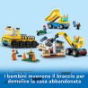 LEGO 60391 City Camion da Cantiere e Gru con Palla da Demolizione, Set con Veicoli Giocattolo da Trasporto ed Escavatore