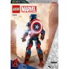 LEGO 76258 Marvel Personaggio di Captain America, Giocattolo da Esposizione, Supereroe da Costruire con Scudo, Collezione Avenge