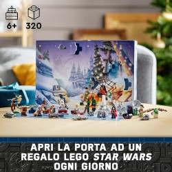 LEGO 75366 - Star Wars Calendario dell Avvento 2023 con 24 Regali tra cui 9 Personaggi, 10 Veicoli Giocattolo e 5 Iconici Mini-M