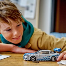 LEGO 76917 - Speed Champions 2 Fast 2 Furious Nissan Skyline GT-R (R34), Modellino Auto da Collezione 2023 con Minifigure