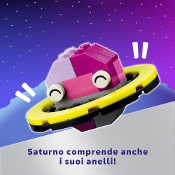 LEGO Classic Pianeti dello Spazio Creativi, Modellino da Costruire di Sistema Solare con Razzo Spaziale Giocattolo, Playset per 