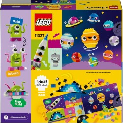 LEGO Classic Pianeti dello Spazio Creativi, Modellino da Costruire di Sistema Solare con Razzo Spaziale Giocattolo, Playset per 