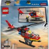 LEGO City Elicottero dei Pompieri, Veicolo Giocattolo da Costruire con 2 Elementi Lancia-Acqua e Minifigure del Pilota Vigile de