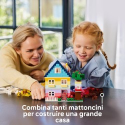 LEGO Classic Case Creative, Set Costruzioni in Mattoncini, Giochi Creativi, Modellini di Casa Giocattolo con Accessori per Giova