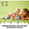 LEGO DUPLO Il Camioncino dell’Alfabeto, Giochi Educativi per Bambini e Bambine da 2 Anni in su, con Rimorchio Trasporta Mattonci