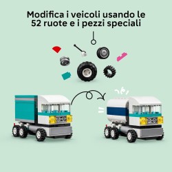 LEGO Classic Veicoli Creativi, Modellini di Auto Colorate da Costruire con i Mattoncini, Set di Veicoli con Macchine Giocattolo,