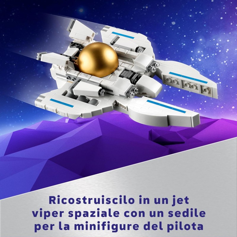 Set Mattoncini Astronauta Spaziale – 387 Pezzi, Modellino 7x4,2x9,8 Cm, In ABS, Regalo Creativo Per Compleanno E Natale