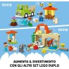 LEGO DUPLO Cura degli Animali di Fattoria Giocattolo, Gioco di Ruolo Educativo con Figure di Cavalli, Mucche e Galline, Set Pres