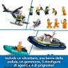 LEGO - City Prigione sull’Isola della Polizia, Giocattolo ricco di Funzioni con Elicottero, Barca, Gommone da Costruire, 7 Minif