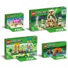 LEGO - Minecraft Crafting Box 4.0, Playset 2in1, Torri Fluviali o Cottage del Gatto, con le Figure di Alex, Steve, un Creeper e 
