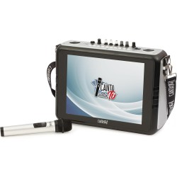 Canta Tu - Karaoke Portatile Senza Fili Con Microfono Wireless, Tracolla, Ampio Display Touch CTC2600