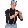 Carnival Toys - Set Prigioniero per adulti (Cappello, Bretelle, Manette), 03552