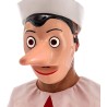 Carnival Toys - Maschera di Pinocchio con naso amovibile per adulto - Multicolore - Taglia Unica, 00206