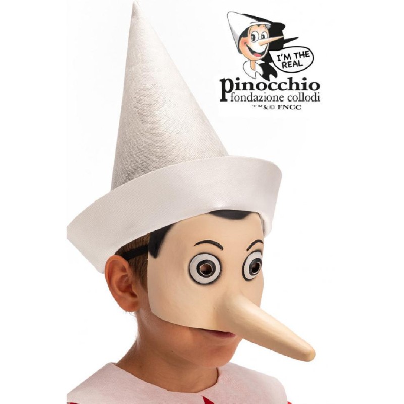 Carnival Toys - Maschera Pinocchio mezzo viso in lattice, 00204 Carnival Toys - Maschera Pinocchio mezzo viso in lattice, 00204