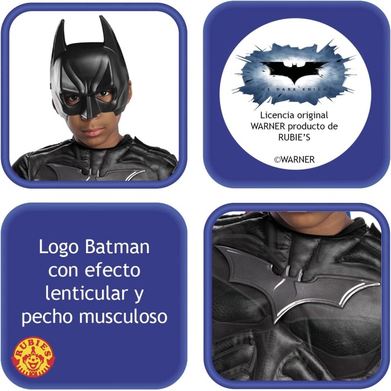 Funidelia | Costume Batman TDK Deluxe - Il Cavaliere Oscuro Per Bambino Supereroi, DC Comics - Costume Per Bambini E Accessori Per Feste, Carnevale E - Foto 11