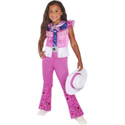 Rubies - Costume Official Barbie Cowgirl Child Costume, Kids Fancy Dress, Tg. S (7/8 anni), 1001124-S