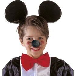 Widmann - Naso Clown/Topo in Spugna, Colore Nero, per Bambini, 2286T