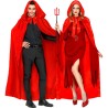 Widmann - Mantello con Cappuccio Rosso in Raso 145 cm, 00100