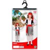 Widmann - Costume Piratessa Camicia Con Gilet Gonna Cintura Fascia Per Testa, 128 cm (5/7 anni), 02636
