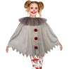 Widmann - Poncho per bambini, con colletto e pompon, mantello, costume, travestimento, feste a tema, carnevale, Halloween, 48149
