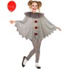 Widmann - Poncho per bambini, con colletto e pompon, mantello, costume, travestimento, feste a tema, carnevale, Halloween, 48149