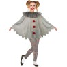 Widmann - Poncho per bambini, con colletto e pompon, mantello, costume, travestimento, feste a tema, carnevale, Halloween, 48149