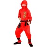 Widmann - Costume Ninja Rosso RED DRAGON per bambini, Tg. (140 cm - 8/10 anni), 01337