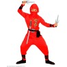 Widmann - Costume Ninja Rosso RED DRAGON per bambini, Tg. (158 cm - 11/13 anni), 01338