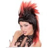 Widmann - Parrucca Punk con Coda di Cavallo in sacchetto - ass. in 6 colori: rosso, blu, rosa, viola, arancione, verde, 5940K