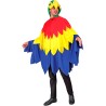 Widmann - Costume da Pappagallo per adulti, Poncho con Cappuccio, Uccello, costume da animale, Tg. STD, 16356