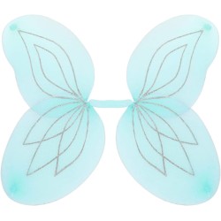 Widmann - Ali Glitter per Bambina, Fatina, Farfalla, Carnevale, Feste A Tema, 58 x 46 Cm, Colore Azzurro, 86412