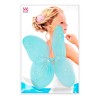 Widmann - Ali Glitter per Bambina, Fatina, Farfalla, Carnevale, Feste A Tema, 58 x 46 Cm, Colore Azzurro, 86412