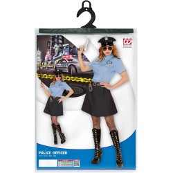 Widmann - Costume Poliziotta Adulto Tg. XS (camicia, gonna, cintura, cappello), 04019