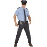 Widmann - Costume da Ufficiale di Polizia per adulti Tg. XXXL (camicia, pantaloni, cintura, cravatta, cappello), 04035